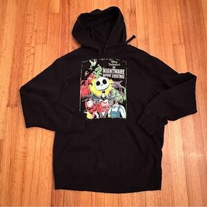 DISNEY THE NIGHTMARE BEFORE CHRISTMAS HOODIE sweatshirt size L (g8)
